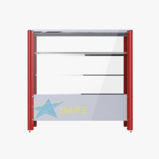Balcão Vitrine Flex - 100cm - Tampo em Vidro