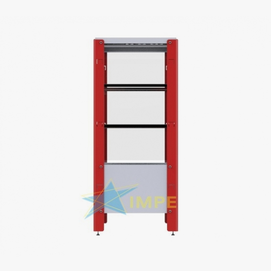 Balcão Vitrine Flex - 100cm - Tampo em Vidro